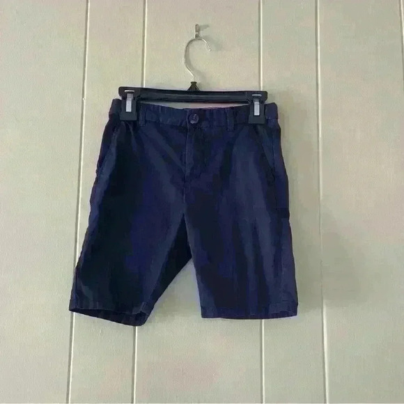 H&M Little Boy's Size 6 Shorts Adjustable Waist Navy Zipper Button - Picture 1 of 8